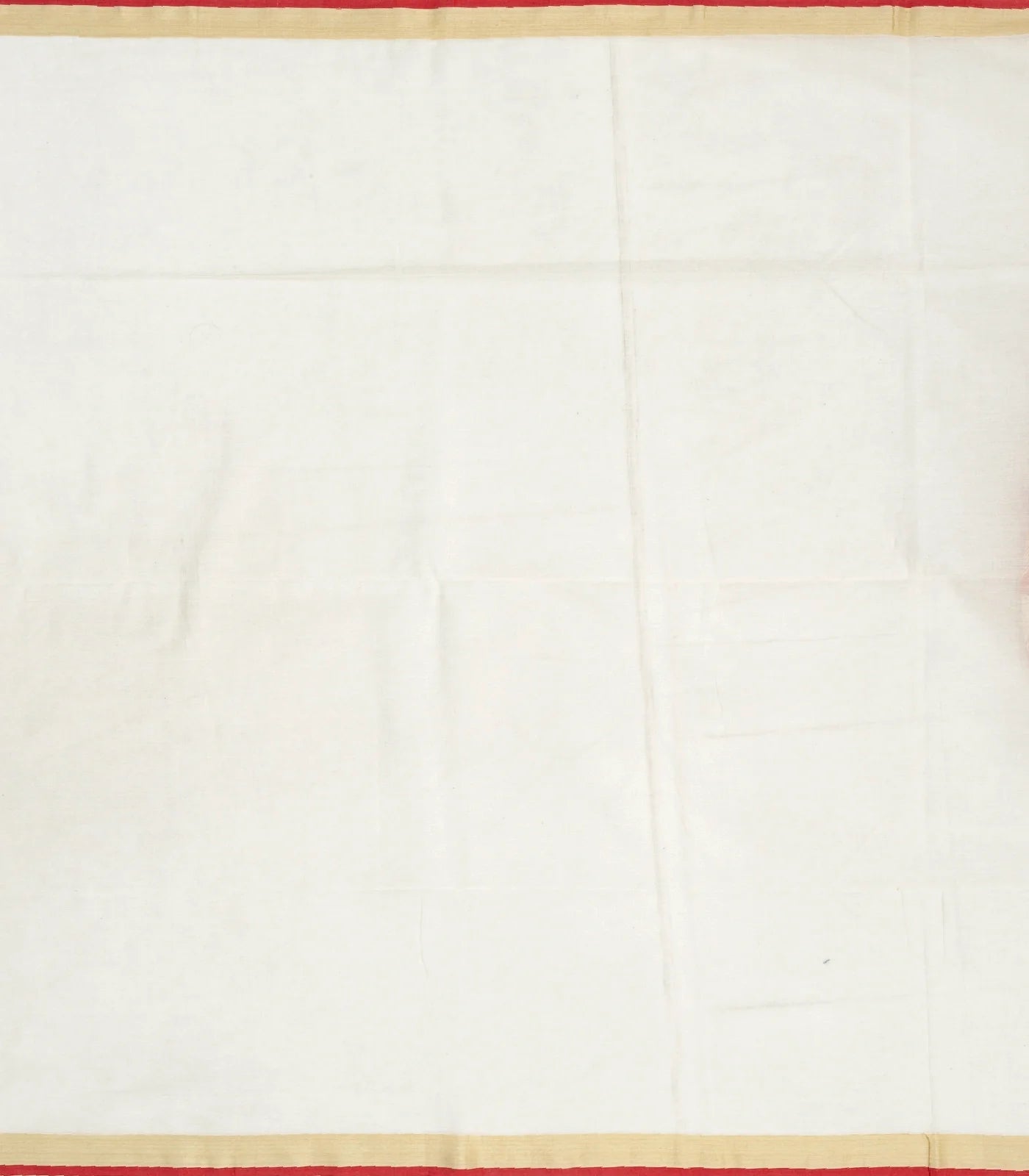 White Handloom Bengal Cotton Saree With Diamond Buttas