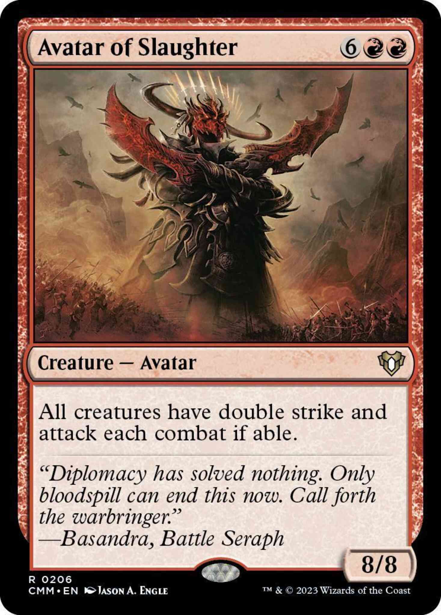 Avatar of Slaughter [206] [Commander Masters] [Non-Foil]