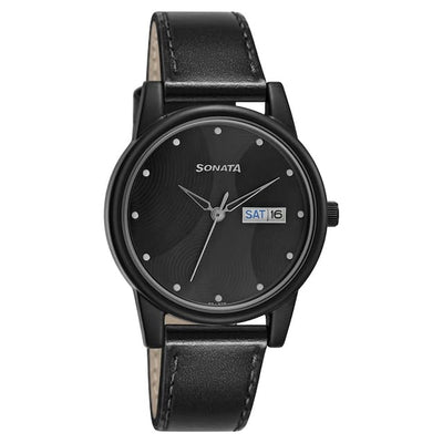 Lite Black Dial & Leather Strap