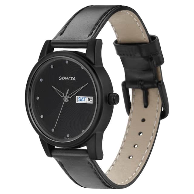 Lite Black Dial & Leather Strap