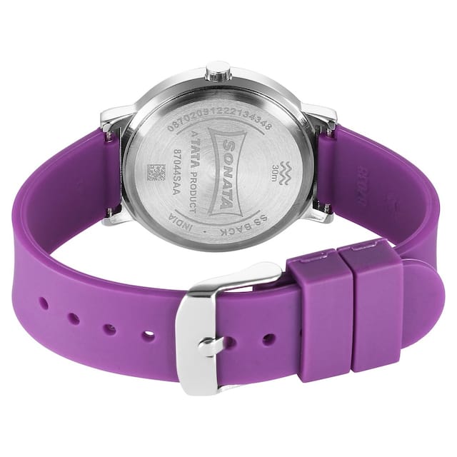 Essentials Purple Dial & Polyurethane Strap