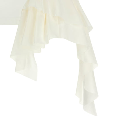 Alexander McQueen Silk Ruffle Tank Top