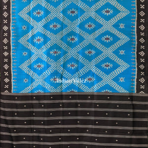 Sky Blue Contemporary Tarabali Silk Saree
