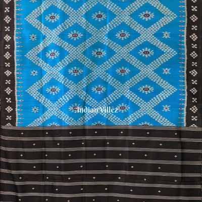 Sky Blue Contemporary Tarabali Silk Saree