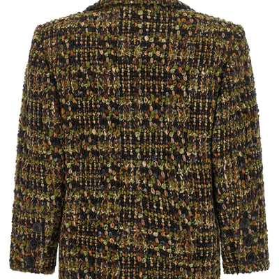 Saint Laurent Bouclé Tweed Blazer