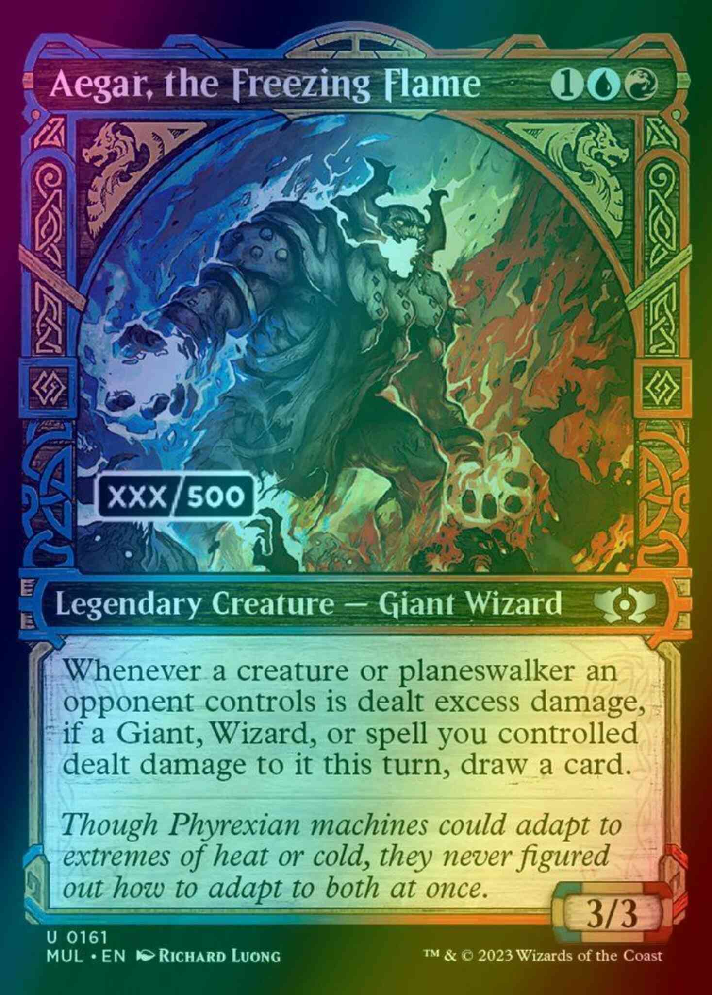 Aegar, the Freezing Flame - Serial Numbered [161z] [Planar Showcase] [Multiverse Legends] [Foil]
