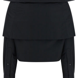 Balenciaga Crop Shirt Off The Shoulder