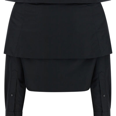 Balenciaga Crop Shirt Off The Shoulder