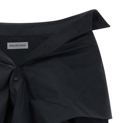 Balenciaga Crop Shirt Off The Shoulder