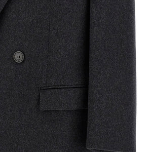 Saint Laurent Double-face Combed Wool Coat