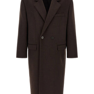 Saint Laurent Double-face Combed Wool Coat