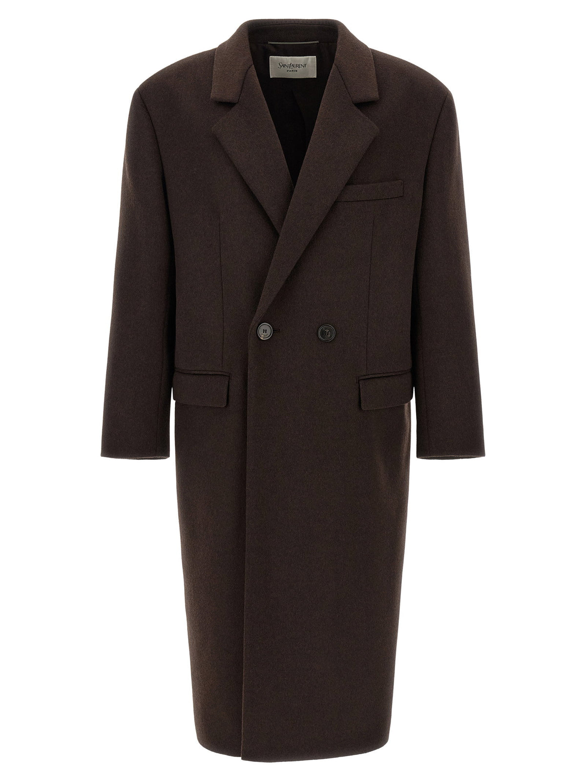 Saint Laurent Double-face Combed Wool Coat