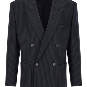 Saint Laurent Pinstriped Double-breasted Blazer