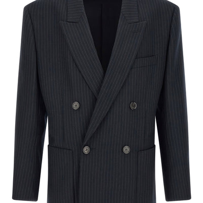 Saint Laurent Pinstriped Double-breasted Blazer