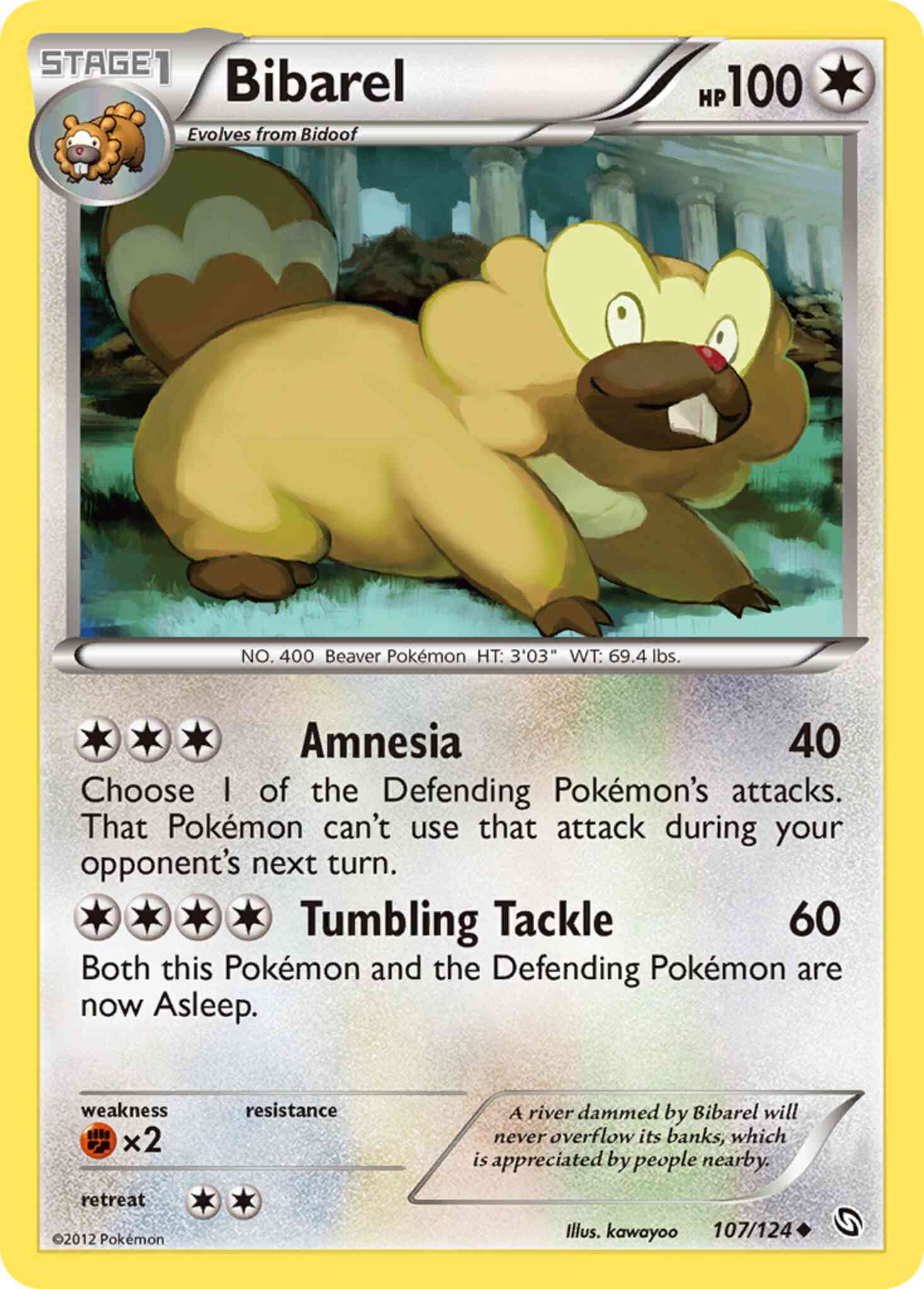 Bibarel - 107/124 - Uncommon [bw6-107] [Non-Holo]