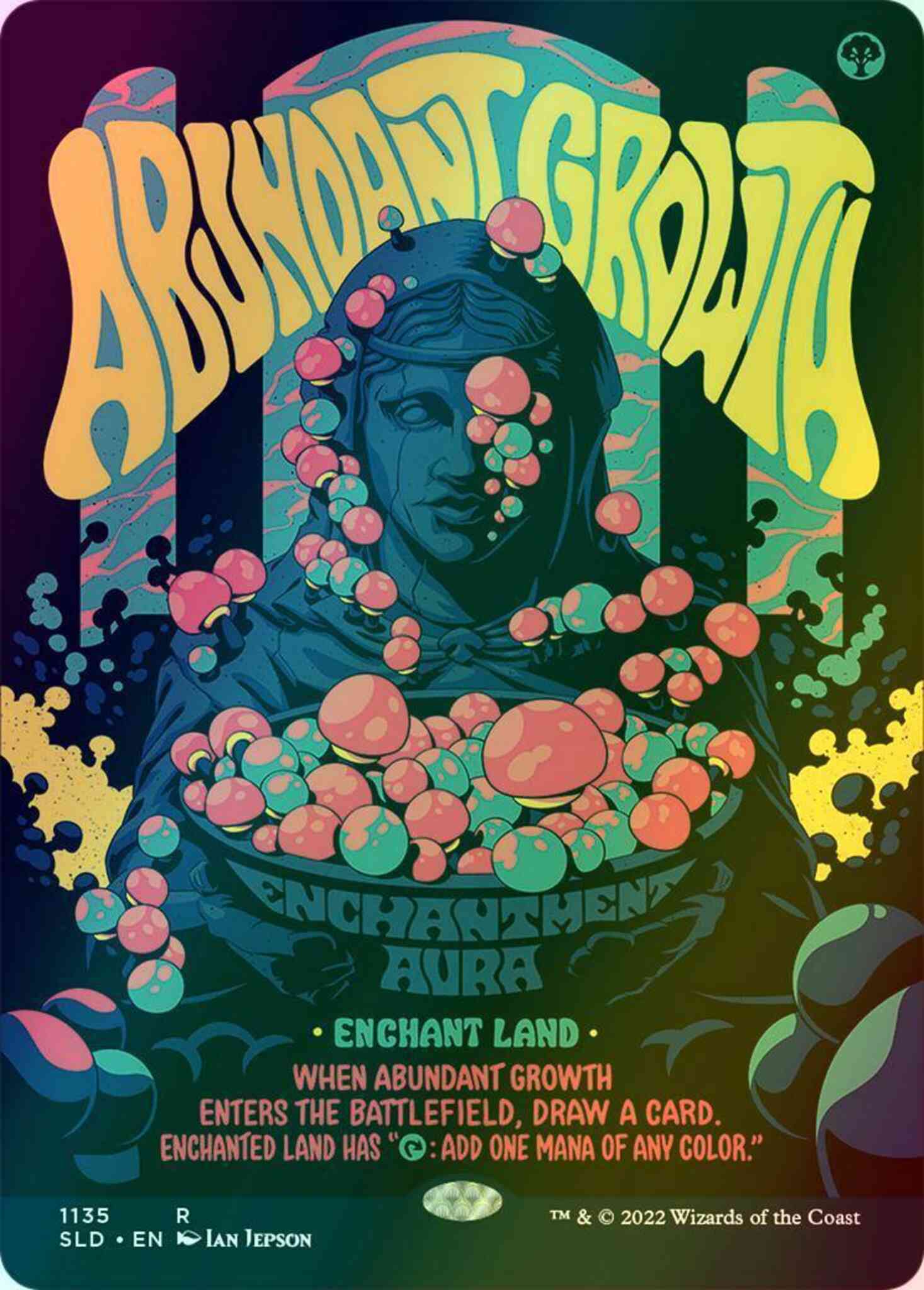 Abundant Growth [1135] [Borderless] [Welcome to the Fungal] [Secret Lair Drop] [Foil]