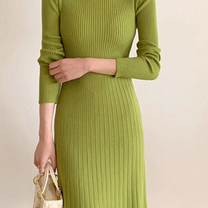 Misty Premium Woolen Knitted Midi Dress