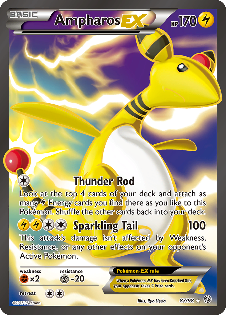 Ampharos-EX - 87/98 - Rare Ultra