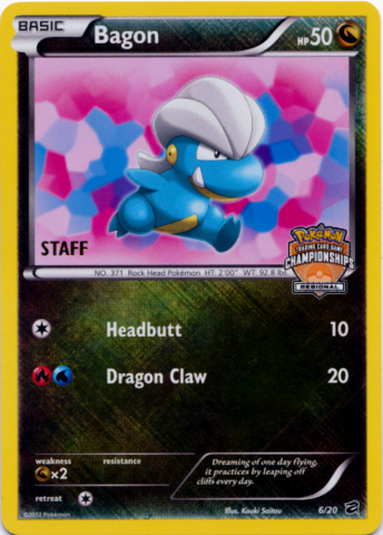 Bagon - 6/20 - Staff Stamped Regional Promo [Reverse Holo]