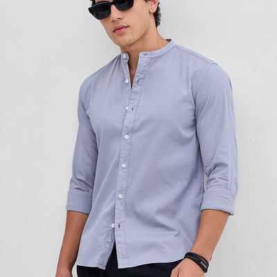 Light Grey Mandarin Shirt