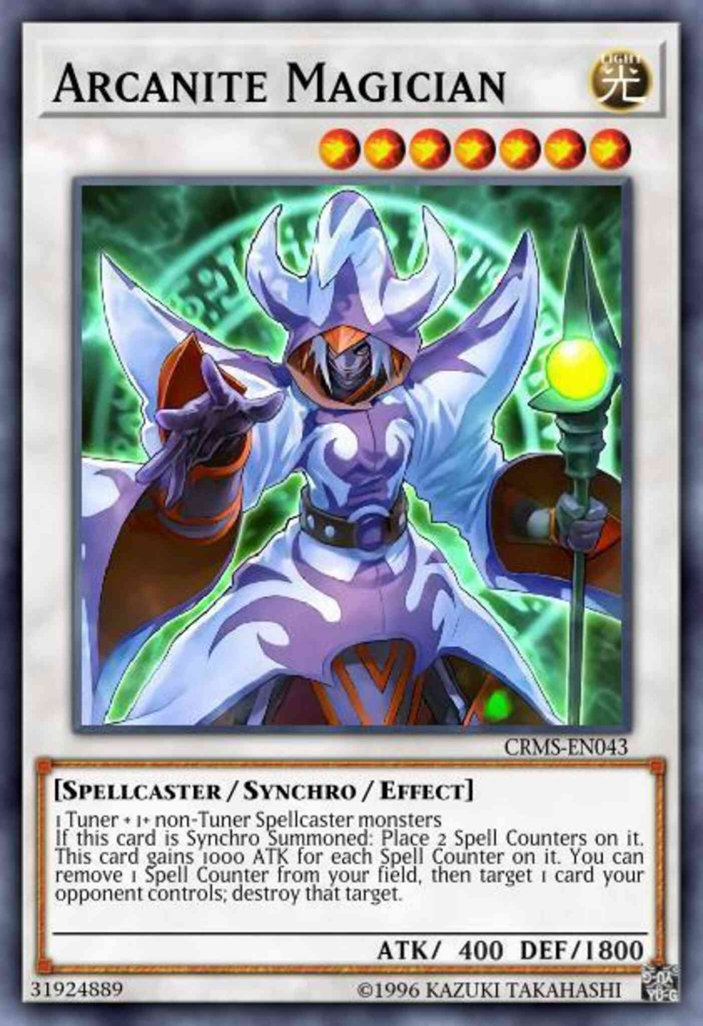 Arcanite Magician - CRMS-EN043 - Super Rare - 1st Edition