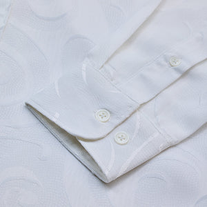 White Self-Design Shirt