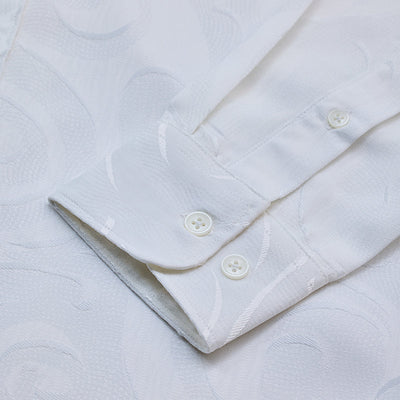 White Self-Design Shirt