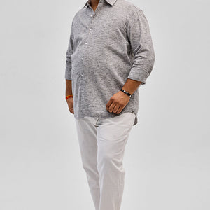 Black Linen Blend Shirt