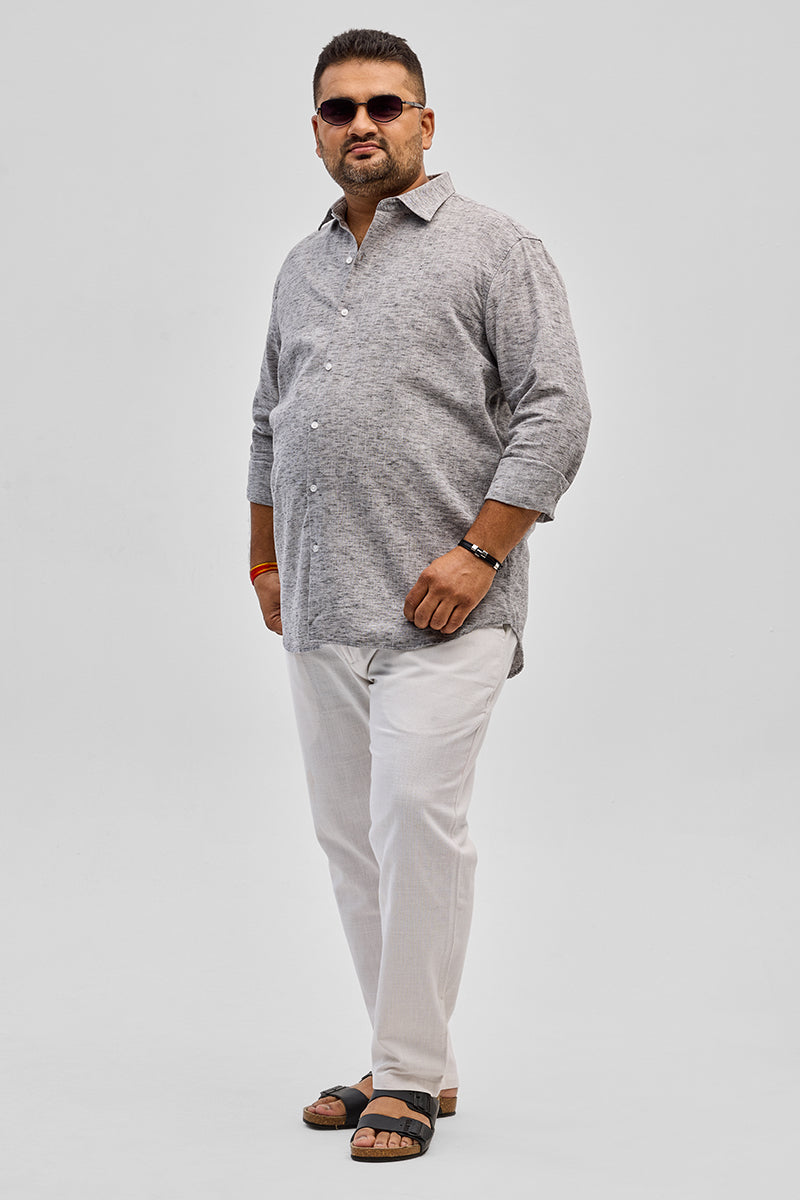 Black Linen Blend Shirt