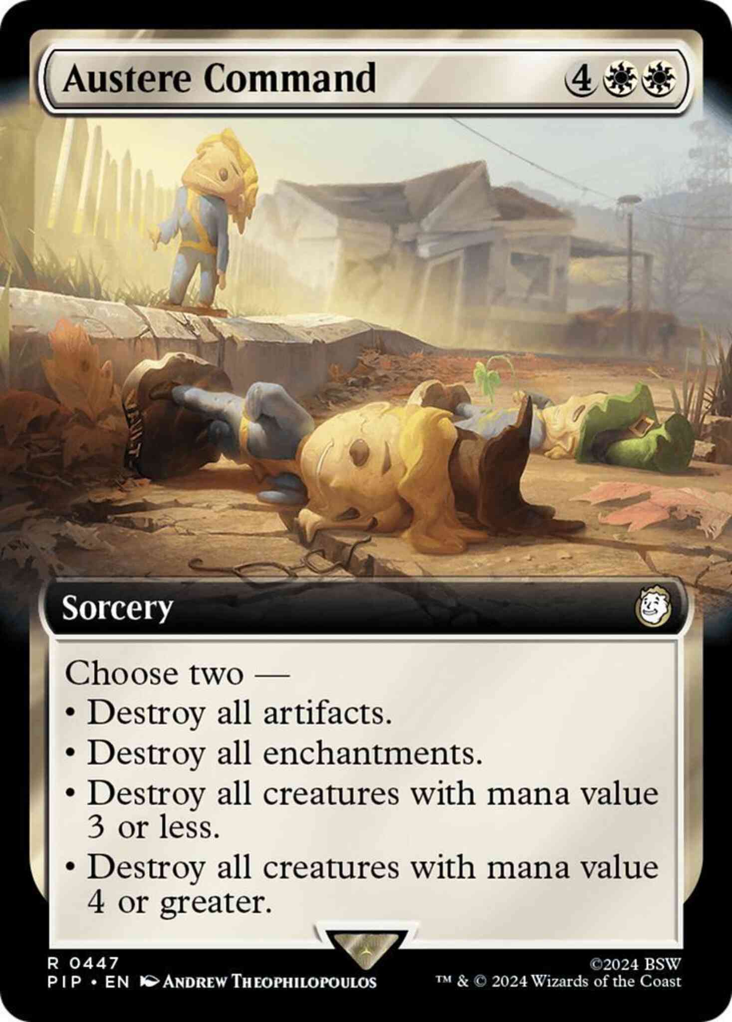 Austere Command [447] [Extended Art] [Fallout] [Non-Foil]