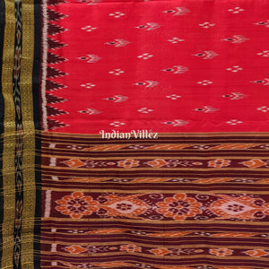 Red Mayur Chandrika Khandua Silk Saree