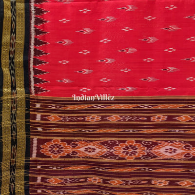Red Mayur Chandrika Khandua Silk Saree