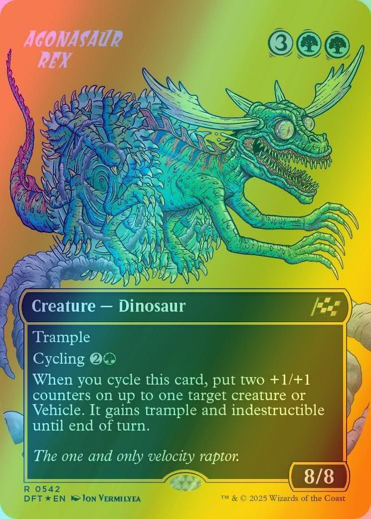 Agonasaur Rex [542] [Borderless] [Rude Rider] [Aetherdrift] [First-place Foil]