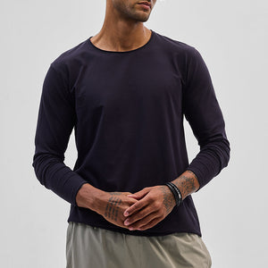 Navy Stretch Full Sleeve T-Shirt