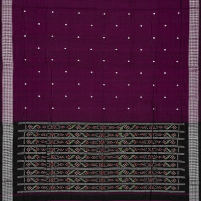 Magenta Orissa Cotton Saree With Kamalam Buttas