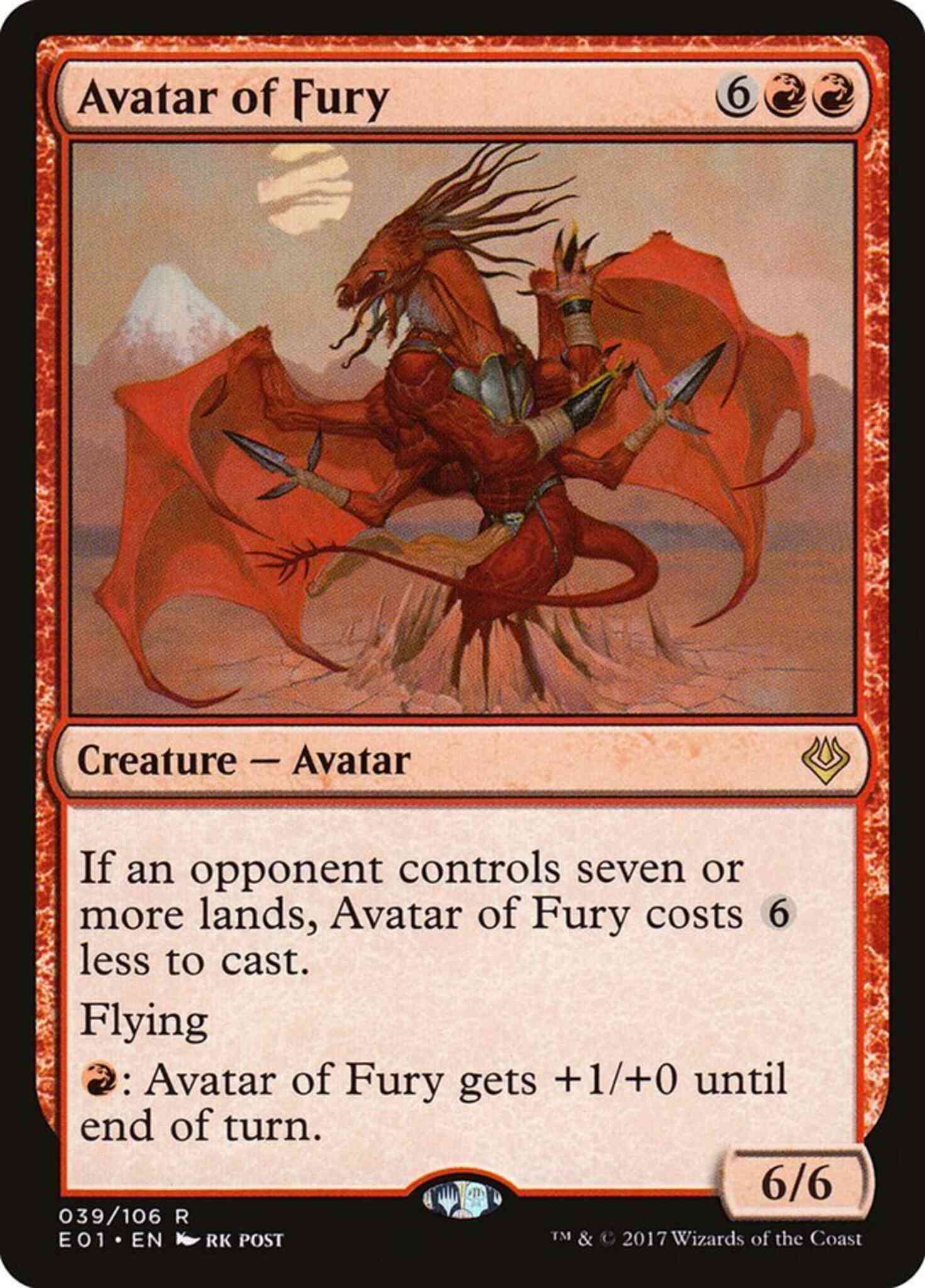 Avatar of Fury [39] [Archenemy: Nicol Bolas] [Non-Foil]