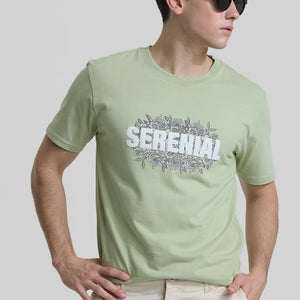Serenial Light Green Oversized Fit T-Shirt