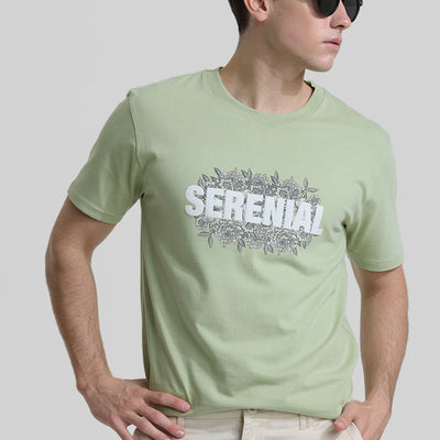 Serenial Light Green Oversized Fit T-Shirt