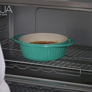 Hawkins Futura Aqua 1250 ML Ceramic Baby Casserole with Glass Lid | Gas & Induction Compatible | Ivory | 1 Pc