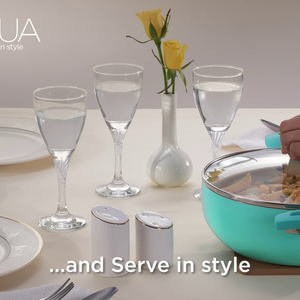 Hawkins Futura Aqua Ceramic DFP Casserole with Glass Lid | Gas & Induction Compatible | Ivory | 1 Pc