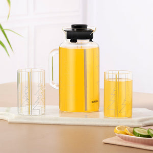 Borosil Sintra Set Multipurpose Glass Jug with Glasses | Set of 5 Pcs