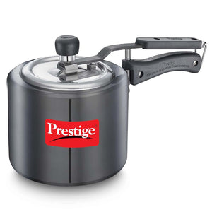 Prestige Nakshatra Duo Plus Svachh Hard Anodised Aluminium Pressure Cooker | Induction Compatible | Black