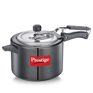 Prestige Nakshatra Duo Plus Svachh Hard Anodised Aluminium Pressure Cooker | Induction Compatible | Black