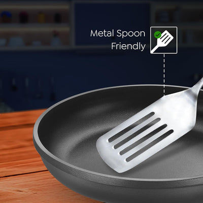 Prestige Omega Die-Cast Plus Aluminium Non-Stick Fry Pan | Gas & Induction Compatible | Black