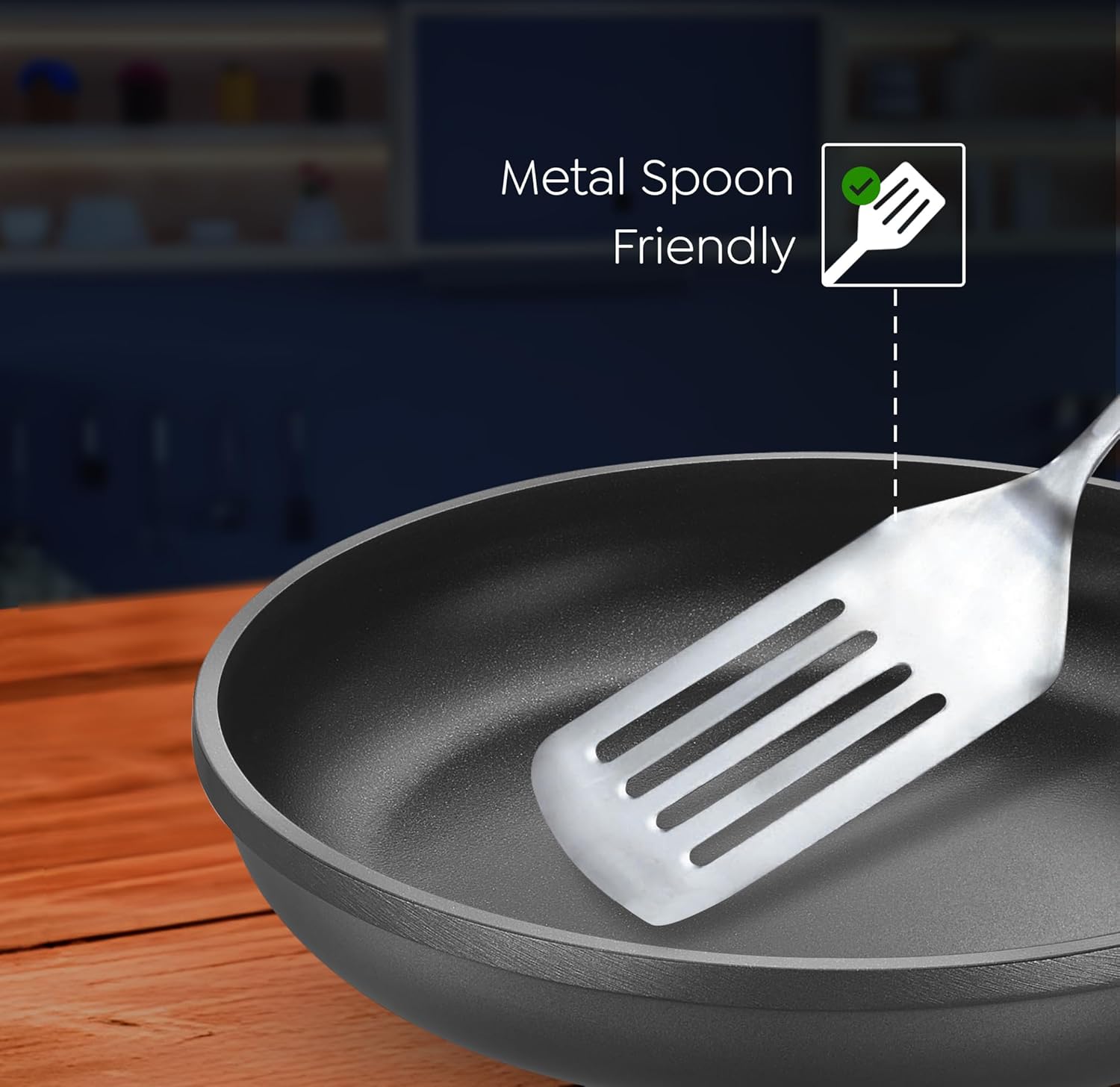 Prestige Omega Die-Cast Plus Aluminium Non-Stick Fry Pan | Gas & Induction Compatible | Black