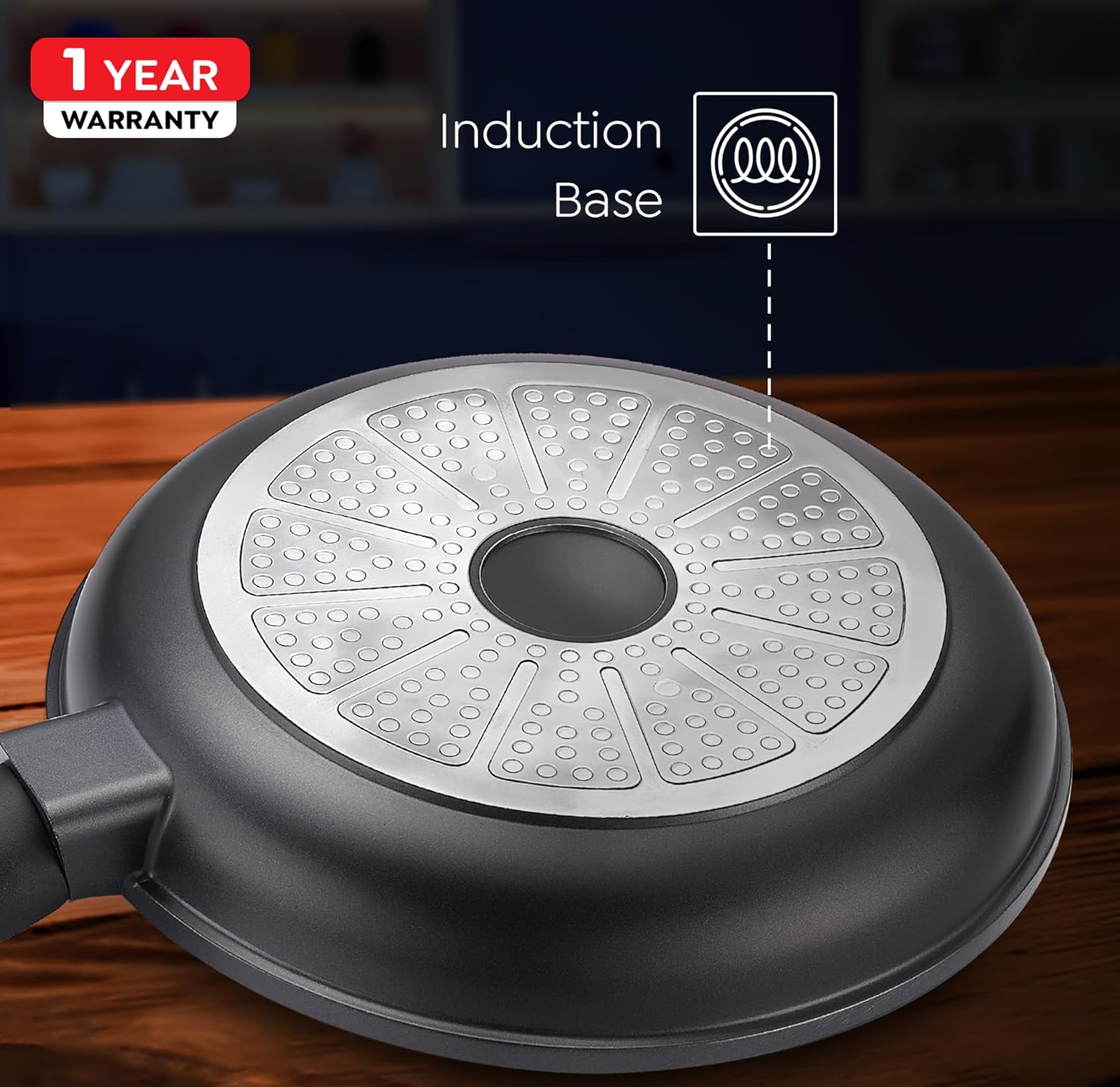 Prestige Omega Die-Cast Plus Aluminium Non-Stick Fry Pan | Gas & Induction Compatible | Black