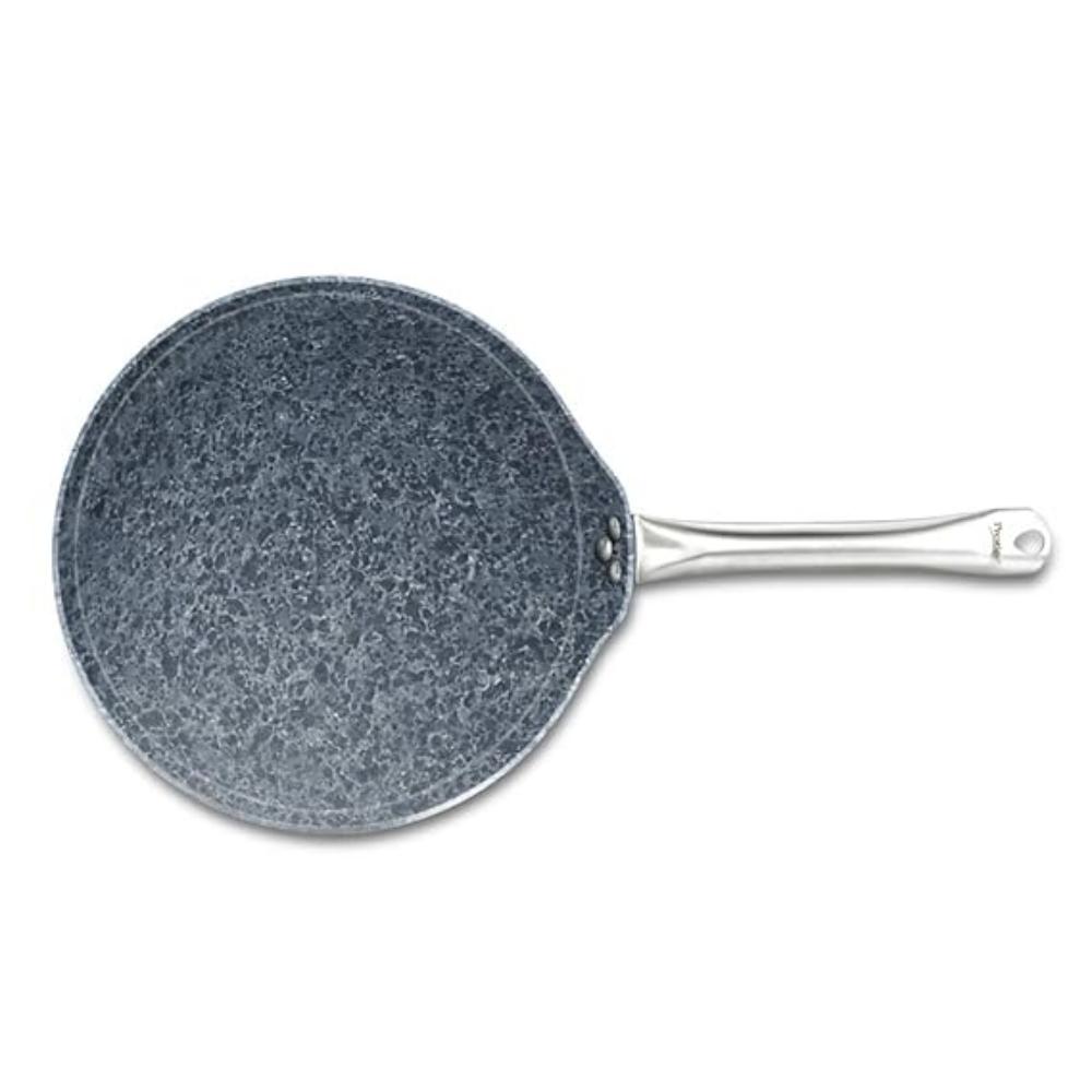 Prestige Stone Series Omni Aluminium Tawa | Gas & Induction Compatible | Black