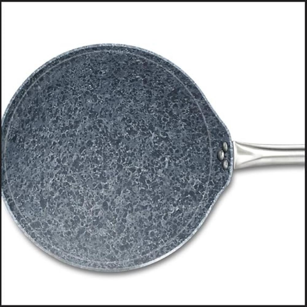 Prestige Stone Series Omni Aluminium Tawa | Gas & Induction Compatible | Black