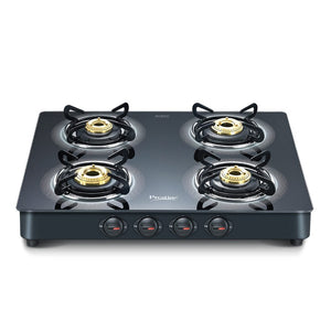 Prestige Royale Plus 4 Burner Schott Glasstop Gt04 Gas Stove | Black