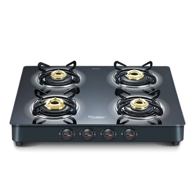 Prestige Royale Plus 4 Burner Schott Glasstop Gt04 Gas Stove | Black